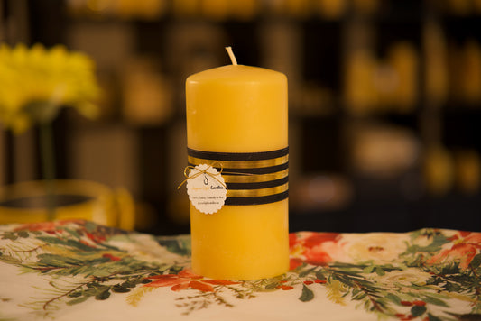 100% Pure Beeswax Pillar Candle