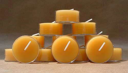 Beeswax tealight candles, 100% pure and handmade 12 pack 