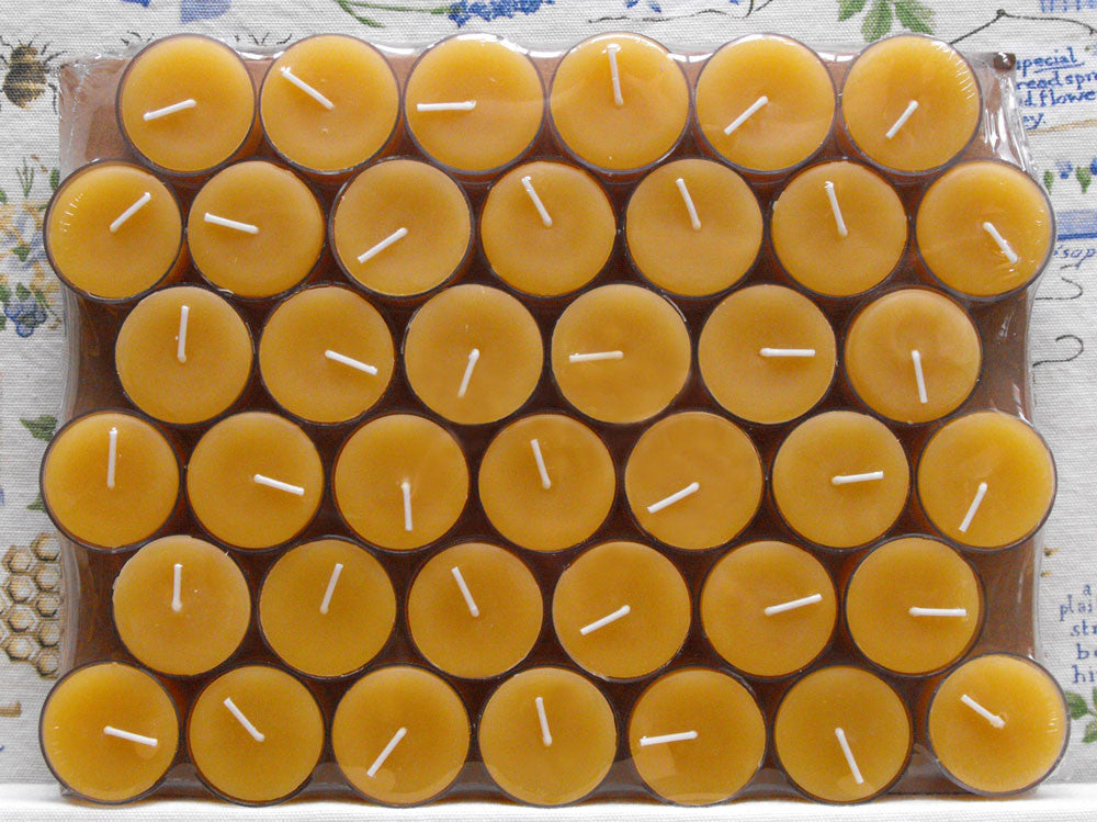 Beeswax tealight candles, 100% pure and handmade 3 dozen