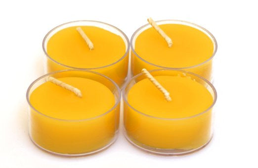 Beeswax tealight candles, 100% pure and handmade 4 pack 